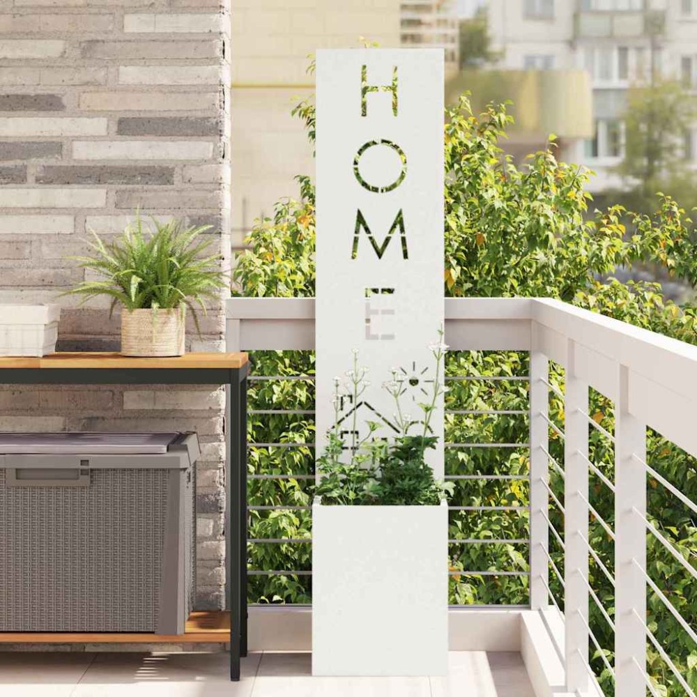 vidaXL Ecran de intimitate pentru grădină Traforaj Alb 32 x 140 cm