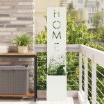 vidaXL Ecran de intimitate pentru grădină Traforaj Alb 32 x 140 cm