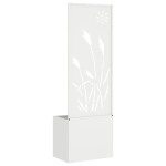 vidaXL Ecran de intimitate pentru grădină Traforaj Alb 50 x 140 cm