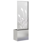 vidaXL Ghiveci de Grădină cu Panou Decorativ Argintiu 50 x 140 cm vidaXL Ghiveci de Grădină cu Panou Decorativ Argintiu 50 x 140 cm