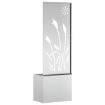 vidaXL Ghiveci de Grădină cu Panou Decorativ Argintiu 50 x 140 cm vidaXL Ghiveci de Grădină cu Panou Decorativ Argintiu 50 x 140 cm