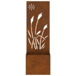 vidaXL Ghiveci de Grădină cu Panou Decorativ Ruginit 50 x 140 cm vidaXL Ghiveci de Grădină cu Panou Decorativ Ruginit 50 x 140 cm