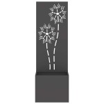 vidaXL Ghiveci de Grădină cu Panou Decorativ Negru 50 x 140 cm vidaXL Ghiveci de Grădină cu Panou Decorativ Negru 50 x 140 cm
