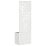 vidaXL Ghiveci de Grădină cu Panou Decorativ Alb 50 x 140 cm vidaXL Ghiveci de Grădină cu Panou Decorativ Alb 50 x 140 cm