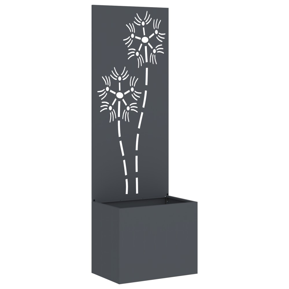 vidaXL Ghiveci de Grădină cu Panou Decorativ Antracit 50 x 140 cm