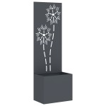 vidaXL Ghiveci de Grădină cu Panou Decorativ Antracit 50 x 140 cm