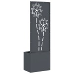 vidaXL Ghiveci de Grădină cu Panou Decorativ Antracit 50 x 140 cm