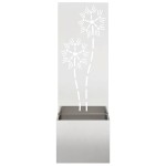 vidaXL Ecran de intimitate pentru grădină Floral Argintiu 50 x 140 cm