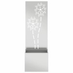 vidaXL Ghiveci de Grădină cu Panou Decorativ Argintiu 50 x 140 cm vidaXL Ghiveci de Grădină cu Panou Decorativ Argintiu 50 x 140 cm