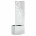 vidaXL Ghiveci de Grădină cu Panou Decorativ Argintiu 50 x 140 cm vidaXL Ghiveci de Grădină cu Panou Decorativ Argintiu 50 x 140 cm