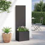 vidaXL Ecran de intimitate pentru grădină Traforaj Negru 50 x 140 cm
