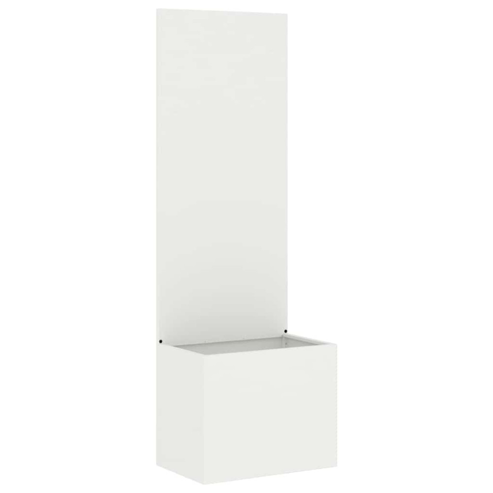 vidaXL Ghiveci de Grădină cu Panou Decorativ Alb 50 x 140 cm