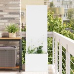 vidaXL Ghiveci de Grădină cu Panou Decorativ Alb 50 x 140 cm vidaXL Ghiveci de Grădină cu Panou Decorativ Alb 50 x 140 cm