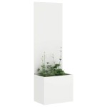 vidaXL Ghiveci de Grădină cu Panou Decorativ Alb 50 x 140 cm vidaXL Ghiveci de Grădină cu Panou Decorativ Alb 50 x 140 cm