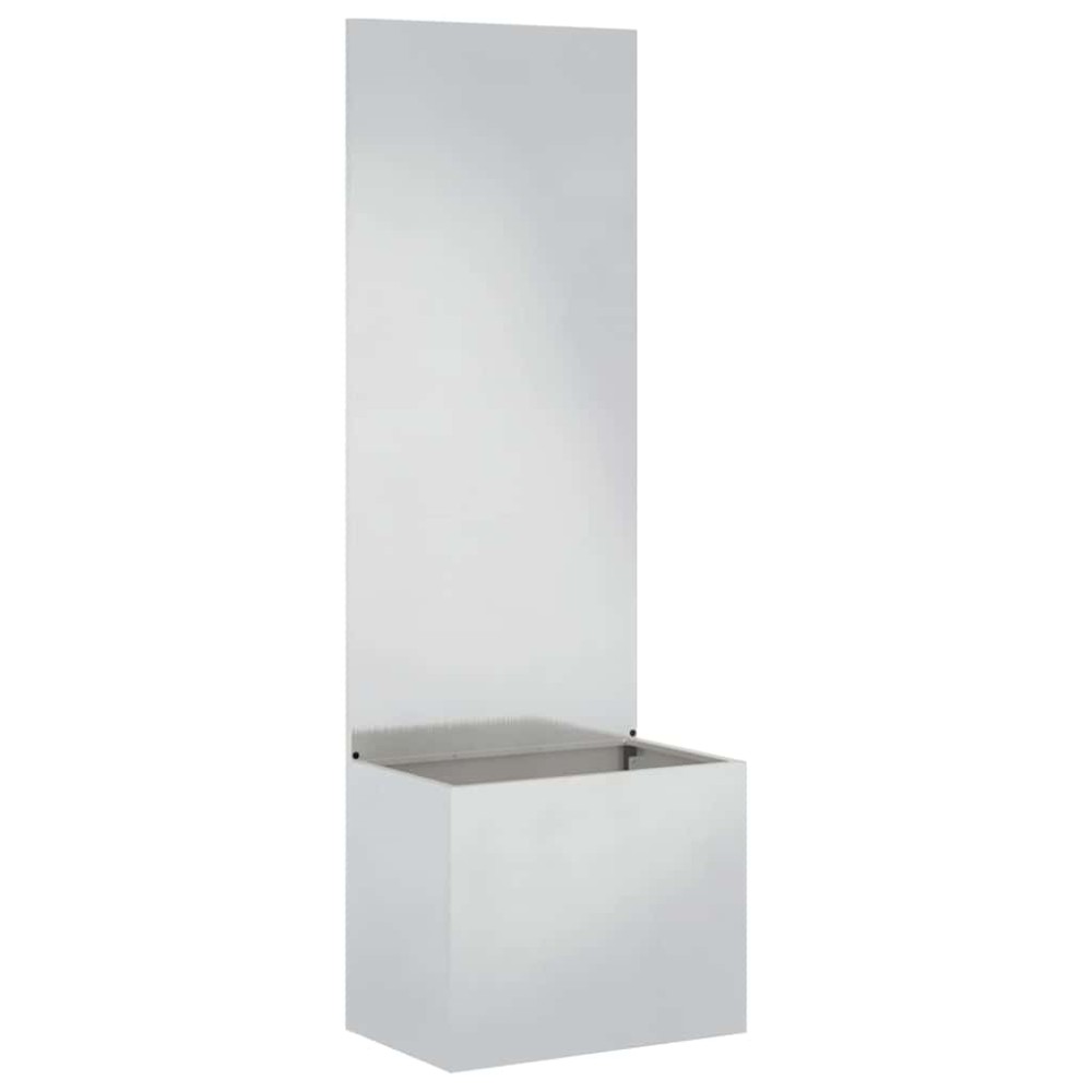 vidaXL Ghiveci de Grădină cu Panou Decorativ Argintiu 50 x 140 cm