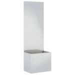 vidaXL Ghiveci de Grădină cu Panou Decorativ Argintiu 50 x 140 cm vidaXL Ghiveci de Grădină cu Panou Decorativ Argintiu 50 x 140 cm