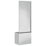 vidaXL Ghiveci de Grădină cu Panou Decorativ Argintiu 50 x 140 cm vidaXL Ghiveci de Grădină cu Panou Decorativ Argintiu 50 x 140 cm