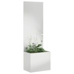 vidaXL Ghiveci de Grădină cu Panou Decorativ Argintiu 50 x 140 cm vidaXL Ghiveci de Grădină cu Panou Decorativ Argintiu 50 x 140 cm