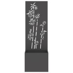 vidaXL Ghiveci de Grădină cu Panou Decorativ Negru 50 x 140 cm vidaXL Ghiveci de Grădină cu Panou Decorativ Negru 50 x 140 cm