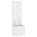 vidaXL Ghiveci de Grădină cu Panou Decorativ Alb 50 x 140 cm vidaXL Ghiveci de Grădină cu Panou Decorativ Alb 50 x 140 cm