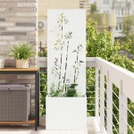 vidaXL Ghiveci de Grădină cu Panou Decorativ Alb 50 x 140 cm vidaXL Ghiveci de Grădină cu Panou Decorativ Alb 50 x 140 cm