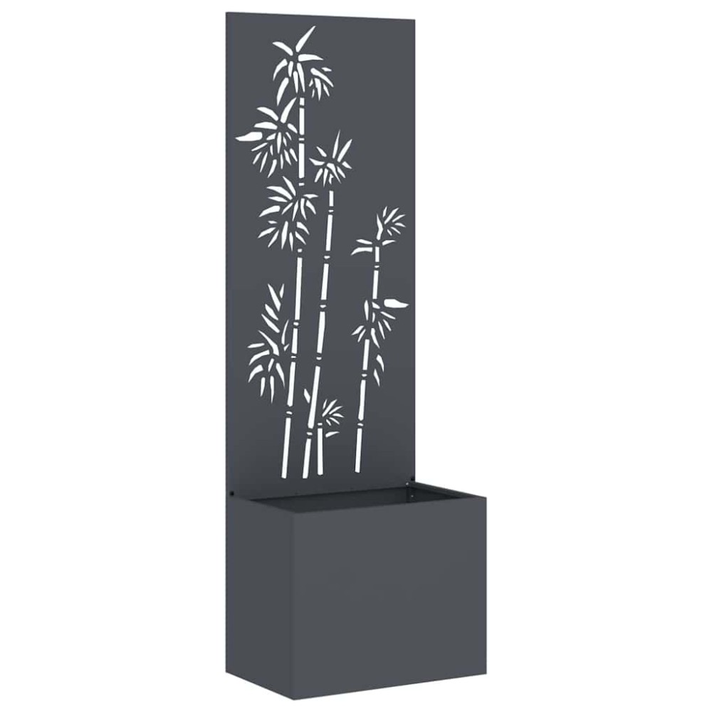 vidaXL Ghiveci de Grădină cu Panou Decorativ Antracit 50 x 140 cm