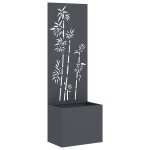 vidaXL Ghiveci de Grădină cu Panou Decorativ Antracit 50 x 140 cm vidaXL Ghiveci de Grădină cu Panou Decorativ Antracit 50 x 140 cm