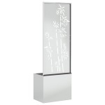 vidaXL Ghiveci de Grădină cu Panou Decorativ Argintiu 50 x 140 cm