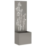 vidaXL Ghiveci de Grădină cu Panou Decorativ Ruginit 50 x 140 cm vidaXL Ghiveci de Grădină cu Panou Decorativ Ruginit 50 x 140 cm