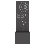 vidaXL Ghiveci de Grădină cu Panou Decorativ Negru 50 x 140 cm vidaXL Ghiveci de Grădină cu Panou Decorativ Negru 50 x 140 cm