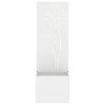 vidaXL Ghiveci de Grădină cu Panou Decorativ Alb 50 x 140 cm