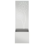 vidaXL Ghiveci de Grădină cu Panou Decorativ Argintiu 50 x 140 cm vidaXL Ghiveci de Grădină cu Panou Decorativ Argintiu 50 x 140 cm
