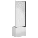 vidaXL Ghiveci de Grădină cu Panou Decorativ Argintiu 50 x 140 cm vidaXL Ghiveci de Grădină cu Panou Decorativ Argintiu 50 x 140 cm