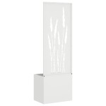 vidaXL Ghiveci de Grădină cu Panou Decorativ Alb 50 x 140 cm vidaXL Ghiveci de Grădină cu Panou Decorativ Alb 50 x 140 cm