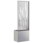 vidaXL Ghiveci de Grădină cu Panou Decorativ Argintiu 50 x 140 cm vidaXL Ghiveci de Grădină cu Panou Decorativ Argintiu 50 x 140 cm