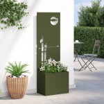vidaXL Ghiveci de Grădină cu Panou Decorativ Olivengrønn 50 x 140 cm vidaXL Ghiveci de Grădină cu Panou Decorativ Olivengrønn 50 x 140 cm