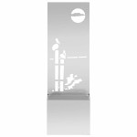 vidaXL Ghiveci de Grădină cu Panou Decorativ Argintiu 50 x 140 cm
