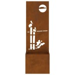 vidaXL Ghiveci de Grădină cu Panou Decorativ Ruginit 50 x 140 cm vidaXL Ghiveci de Grădină cu Panou Decorativ Ruginit 50 x 140 cm