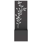 vidaXL Ghiveci de Grădină cu Panou Decorativ Negru 50 x 140 cm vidaXL Ghiveci de Grădină cu Panou Decorativ Negru 50 x 140 cm