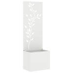 vidaXL Ghiveci de Grădină cu Panou Decorativ Alb 50 x 140 cm vidaXL Ghiveci de Grădină cu Panou Decorativ Alb 50 x 140 cm