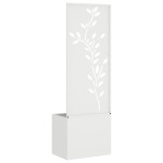 vidaXL Ghiveci de Grădină cu Panou Decorativ Alb 50 x 140 cm vidaXL Ghiveci de Grădină cu Panou Decorativ Alb 50 x 140 cm