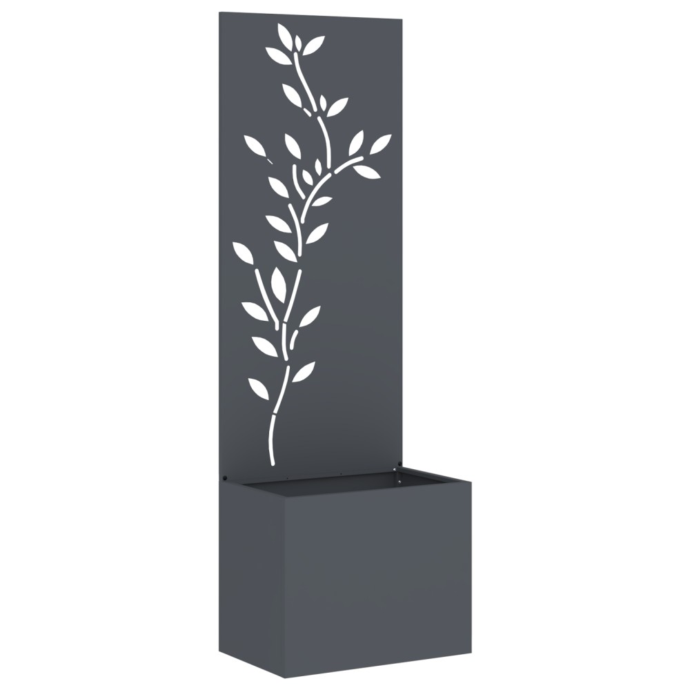 vidaXL Ghiveci de Grădină cu Panou Decorativ Antracit 50 x 140 cm