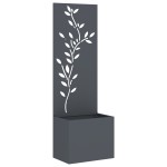 vidaXL Ghiveci de Grădină cu Panou Decorativ Antracit 50 x 140 cm vidaXL Ghiveci de Grădină cu Panou Decorativ Antracit 50 x 140 cm