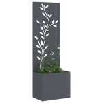 vidaXL Ghiveci de Grădină cu Panou Decorativ Antracit 50 x 140 cm vidaXL Ghiveci de Grădină cu Panou Decorativ Antracit 50 x 140 cm