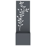 vidaXL Ghiveci de Grădină cu Panou Decorativ Antracit 50 x 140 cm vidaXL Ghiveci de Grădină cu Panou Decorativ Antracit 50 x 140 cm