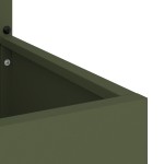 vidaXL Ghiveci de Grădină cu Panou Decorativ Verde oliv 50 x 140 cm vidaXL Ghiveci de Grădină cu Panou Decorativ Verde oliv 50 x 140 cm