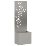 vidaXL Ghiveci de Grădină cu Panou Decorativ Ruginit 50 x 140 cm