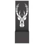 vidaXL Ghiveci de Grădină cu Panou Decorativ Negru 50 x 140 cm vidaXL Ghiveci de Grădină cu Panou Decorativ Negru 50 x 140 cm