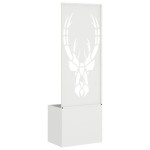 vidaXL Ghiveci de Grădină cu Panou Decorativ Alb 50 x 140 cm vidaXL Ghiveci de Grădină cu Panou Decorativ Alb 50 x 140 cm
