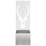vidaXL Ghiveci de Grădină cu Panou Decorativ Argintiu 50 x 140 cm vidaXL Ghiveci de Grădină cu Panou Decorativ Argintiu 50 x 140 cm